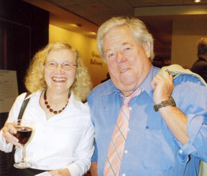 Sandy McClure, author and journalist, with Tom Baldwin, author and journalist (Bob Ingle photo)